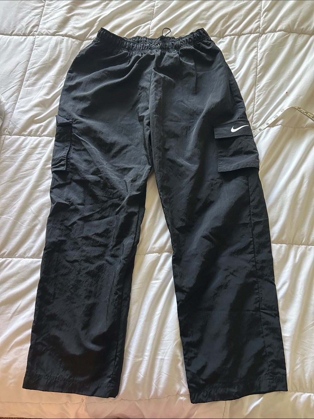 Nike Black Cargo Jogger Pants with Swoosh
